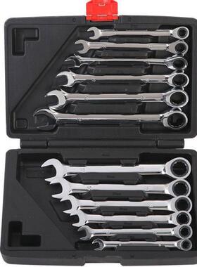 2P手C活动头固定两用141棘轮扳组套头开口梅花快速机修1汽修扳手