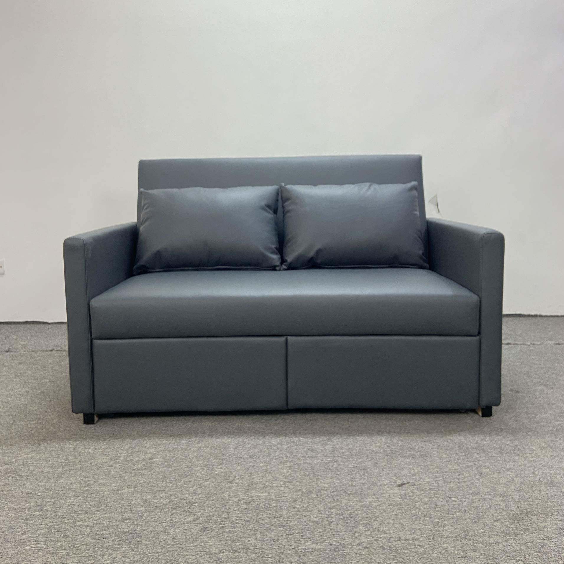 两用户型折叠沙发艺床皮公寓酒店出租房推拉双隐藏贵妃沙7258可发