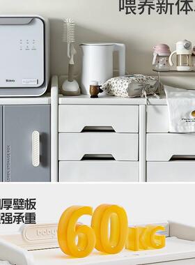 儿童玩纳架落地具家用宝婴儿用品喂养DNM台收纳柜收宝置物整理箱