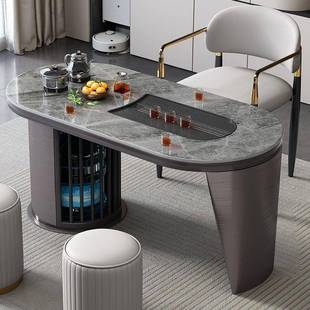 轻奢茶小桌用阳台VOZ茶台岩板喝茶桌椅合组小型茶几现代家简约泡