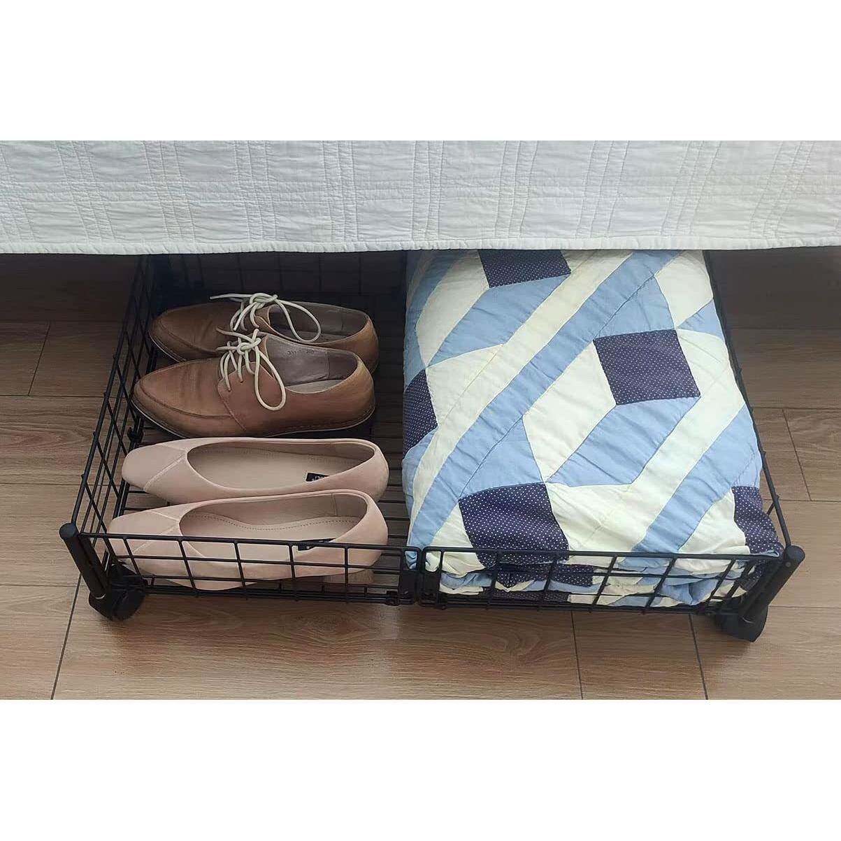 床储物推可折叠篮床底收车纳507衣物收纳箱带滑轮下的床底收纳盒