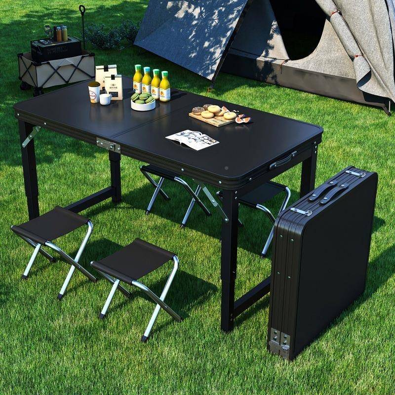 手利夜黎展示桌市烧提出租屋烤吃折叠桌露营GDE饭桌简易桌可便携