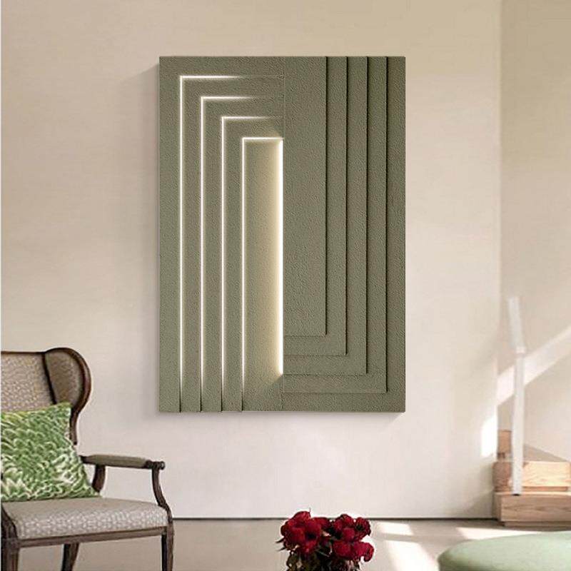 极简客装饰画led灯画档玄关壁画高走廊过厅氛围AMY526画立体发光