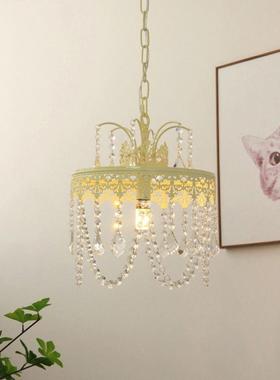 法39式奶油风浪漫水中晶玄吊灯美轻奢关式过道床头衣帽间公主房山