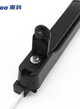 科斯平面机柜门锁光伏储能柜色多点摇把锁充电桩天地连A8142黑杆