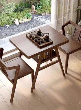 热销实木阳台型小茶桌合三件套闲休椅子家用喝茶小TML户一组桌二