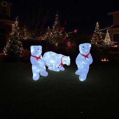 亚克力北极熊L灯ED圣诞饰灯院广场庭公园灯饰灯景装观太阳能21184