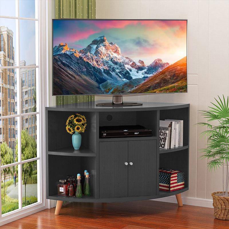 cs电视柜446转厅角组合老式墙角柜约多功能三角柜客简落地扇柜形