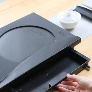 茶排天然小型乌金石茶盘可储水带抽家用客厅石头屉海水干yuanyun1