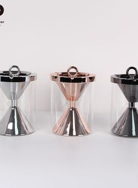 烟面创意玻璃灰缸工艺摆件居软装样板房客工艺品摆厅桌家餐厅工艺