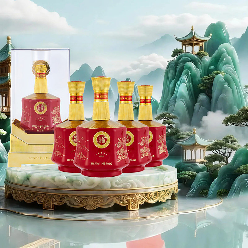 【官方直营】金徽酒世纪金徽红五星50度500ml*4整箱浓香型白酒图片