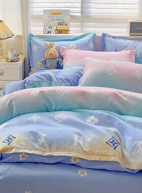 套类母婴级加A厚斜ZJF9T-YY纹0棉四件套10纯被全床学生宿舍三件套