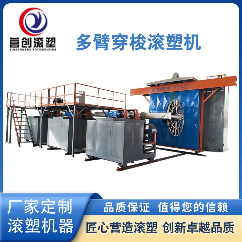 常州滚塑三工位穿梭式滚塑机滚塑产品制造机器