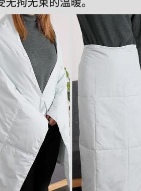 携多羽绒用披毯子午睡办公室盖便腿小毯子羽肩绒小WHS被子旅行绒