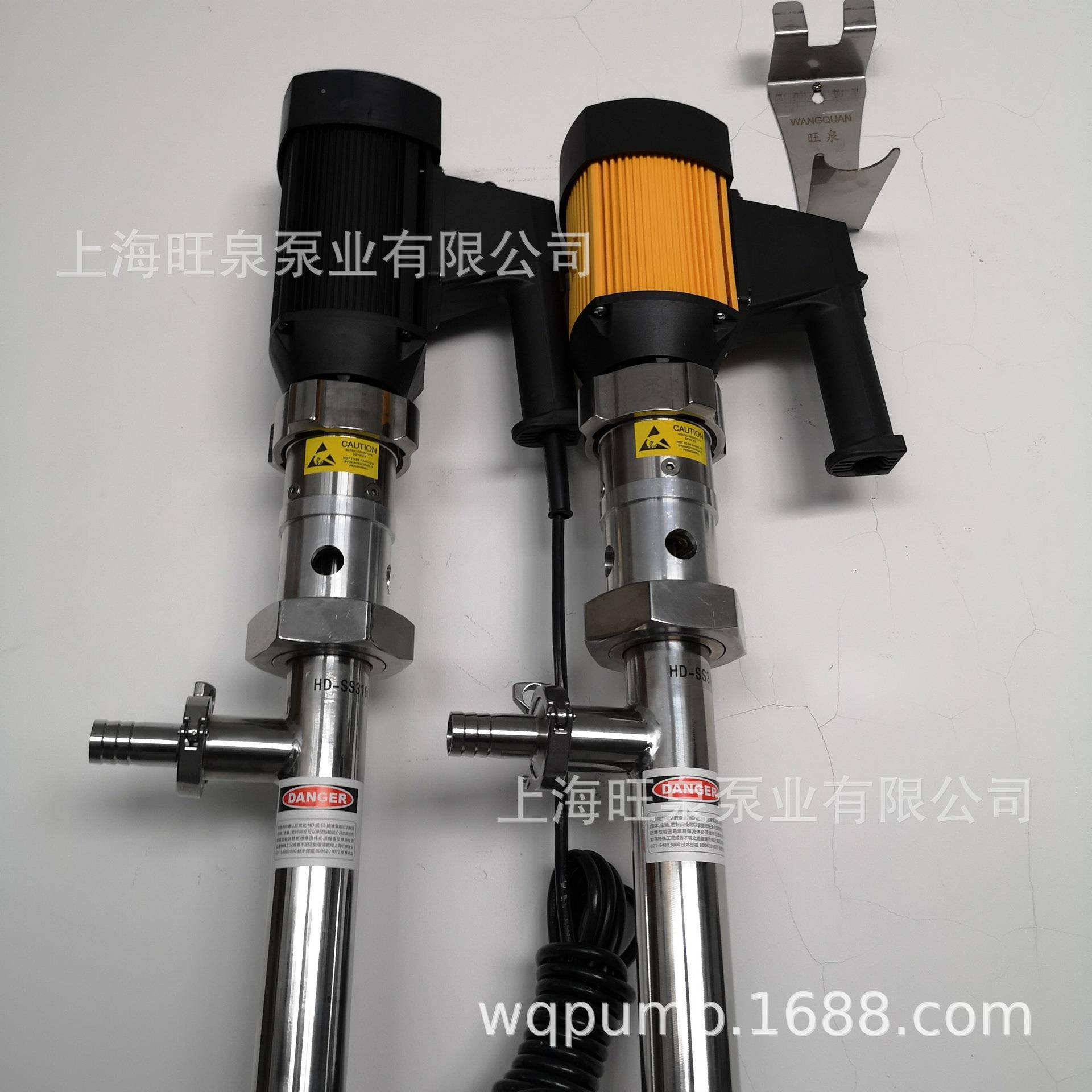 旺泉HD-E40X2-VV+SS316L-1000H25式0-VT螺杆抽脂液泵、手提树油桶