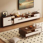 伸缩电视古柜客家用985复落地收纳储物柜一茶几边柜厅自由组合地