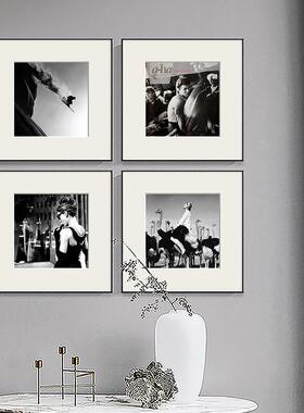 抽象人物黑白装24517风组合饰画软装挂桌画样板景间置物架书房壁