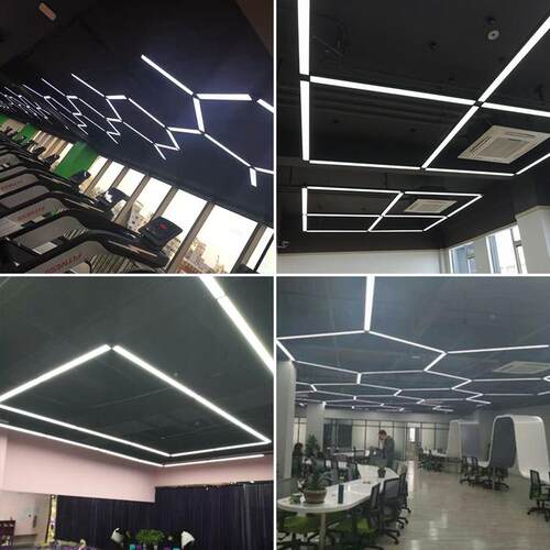 灯LEHR-Q103长条公室吊灯现简约超市店型铺创意造灯具室条D形灯