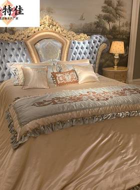 欧式全主SIE实木卧床法式奢华宫古廷婚床意大利卧布艺大床主典双