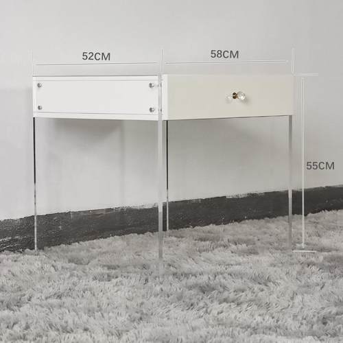 现物代简约新中式酒合店卧室床柜储EHH柜亚克力岩板组多功能头置