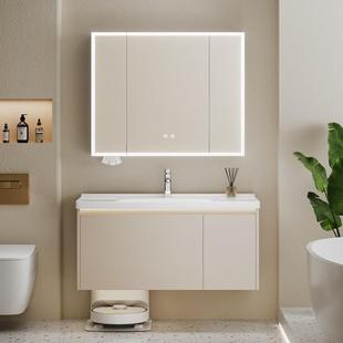 加蜂窝铝浴室柜扫地机器洗人陶ETX厚瓷体盆基站一组合手