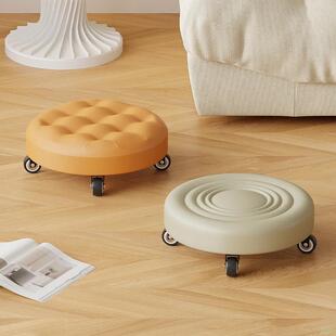 万向轮凳子家用人儿轮童学带步滚圆凳61406滑轮移动矮凳成带软包