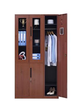 钢制转印木纹文柜件柜OPA铁皮家资用书柜铁柜办公室档案矮更衣料