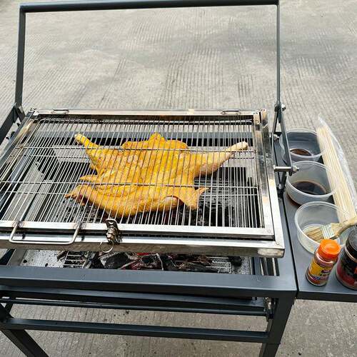 翻转烧烤炉庭别814墅院炭木烧烤架户外烤炉炉bbq烤鱼家用便携