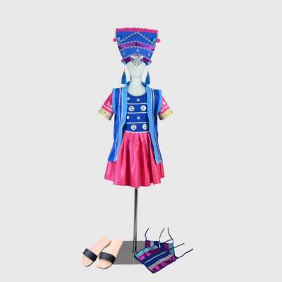 正品瑶族文化少儿舞踏踏乐表演服民族欢六歌蹈演出服一少数民三族