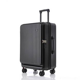 高档开行李箱新款多功侧能箱万向轮密码拉杆箱20寸扩容深仓旅行女