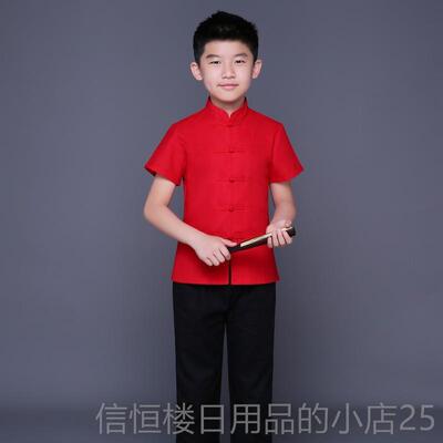 高档儿童五四青装年装国风学生幼儿民园爱国合唱朗诵演开 笔礼演