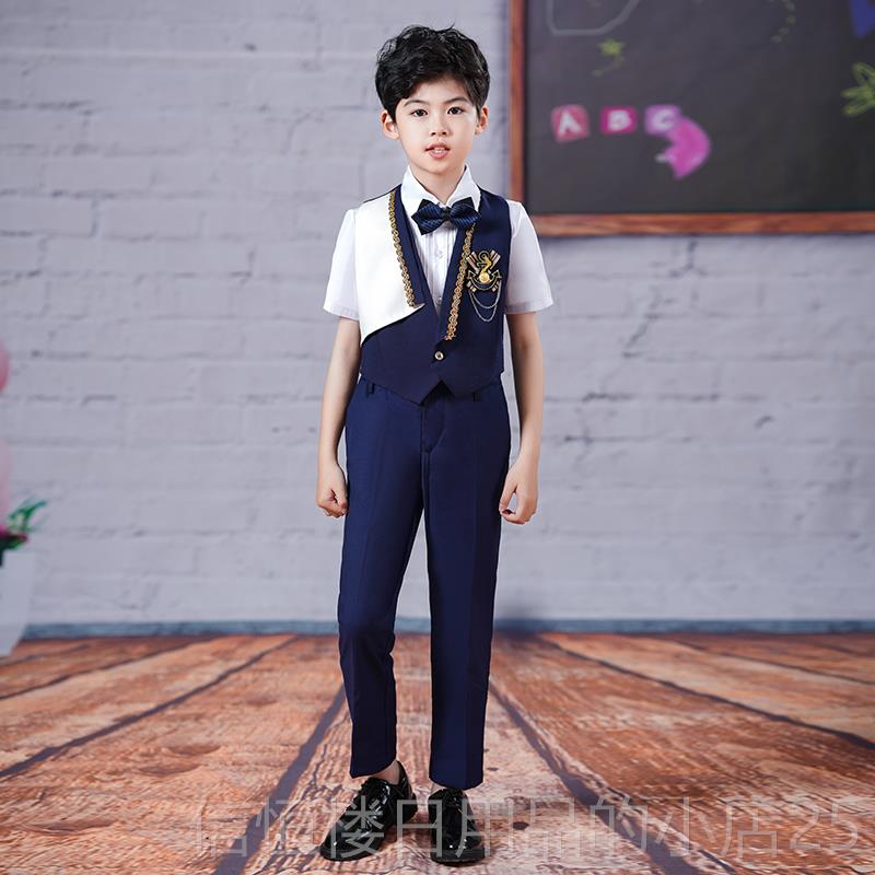 高档儿童歌男大合唱演出服英伦风主持中小学人生红朗诵比赛表演女