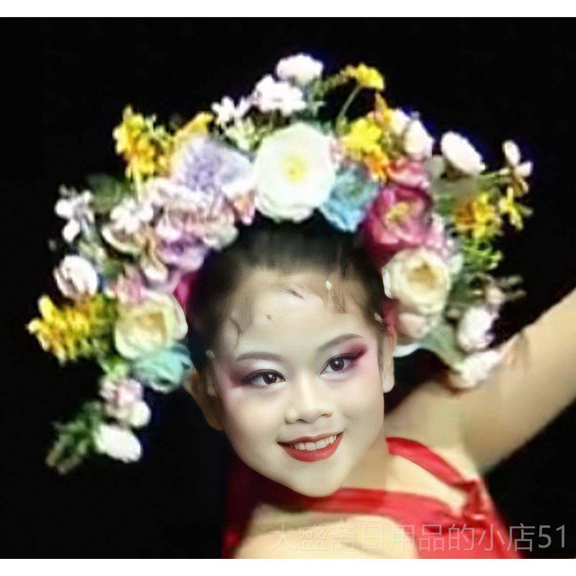 高档新款古典舞簪入梦舞蹈演儿出服儿童群花舞幼演表服女道具花篮,童装/婴儿装/亲子装,儿童演出服,淘宝优惠券,粉丝福利购,淘宝优惠卷