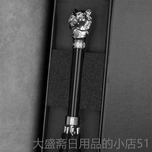 高档DanM奢unier狮头子设计长柄伞轻创自意定制动雨伞商务车载直