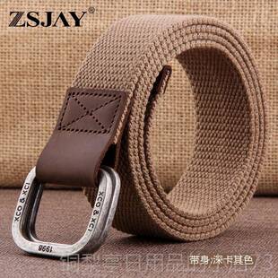 正品战术鸟S4(加皮厚)男双环扣裤帆布腰带 布料带休闲带工士装牛