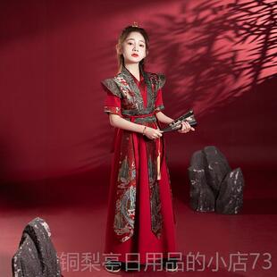 正品原创款短袖童中国风夏英姿飒爽花木兰侠客新款儿演薄出服古装