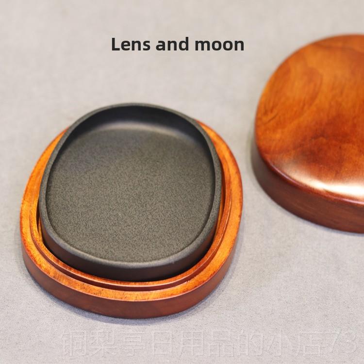 正品蟋蟀砚小滴池鲱鱼c料实品用砚精樟木盒9m，效配墨果好