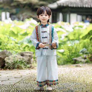 正品三三族服装儿童广月西壮民传统新中式少数民族男女童舞蹈族演