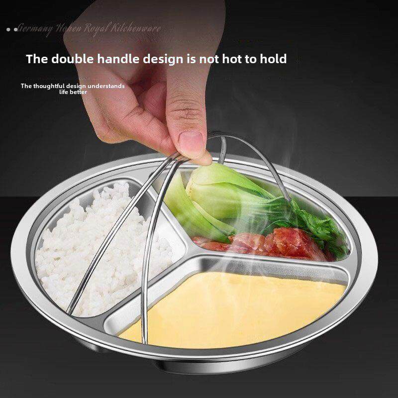 多用途特厚不锈钢蒸锅蒸米饭神器分格圆蒸盘蒸笼蒸菜蒸饭蒸锅炒锅