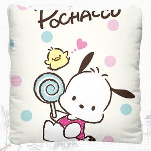 正品帕恰狗方形抱枕40漫x40CM布艺靠垫边男女通用 日本动周小被子