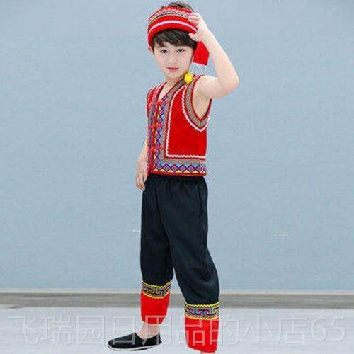 正品哈尼宝贝演出服踩蹈花山舞服男童六一苗姑家娘女童年叮叮当表