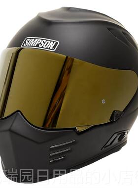 正品现货SIMP面SON普森揭盔碳纤维哈雷风格匪辛帮全头盔印第安DS