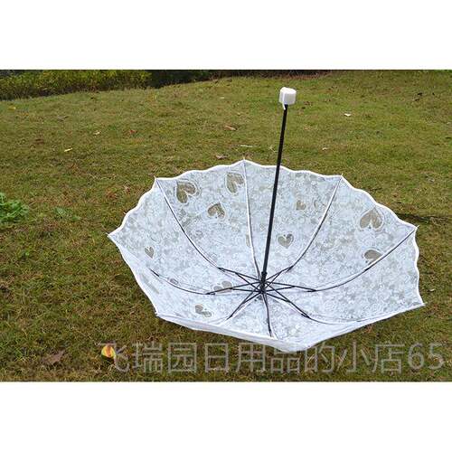 正品韩国明创加厚透伞折伞叠女雨伞文艺小清新长柄学生网红雨爱意