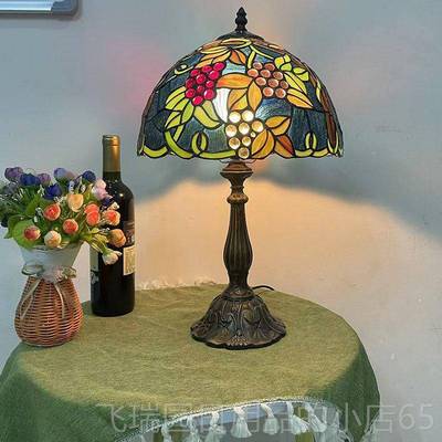 正品欧美式创复意调光古贝结壳台灯现装代饰婚床头书房浪漫卧室氛