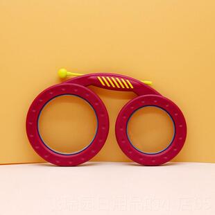 正品奥尔夫击打乐器幼教早教教具乐器儿园童幼儿双面手鼓眼镜手鼓