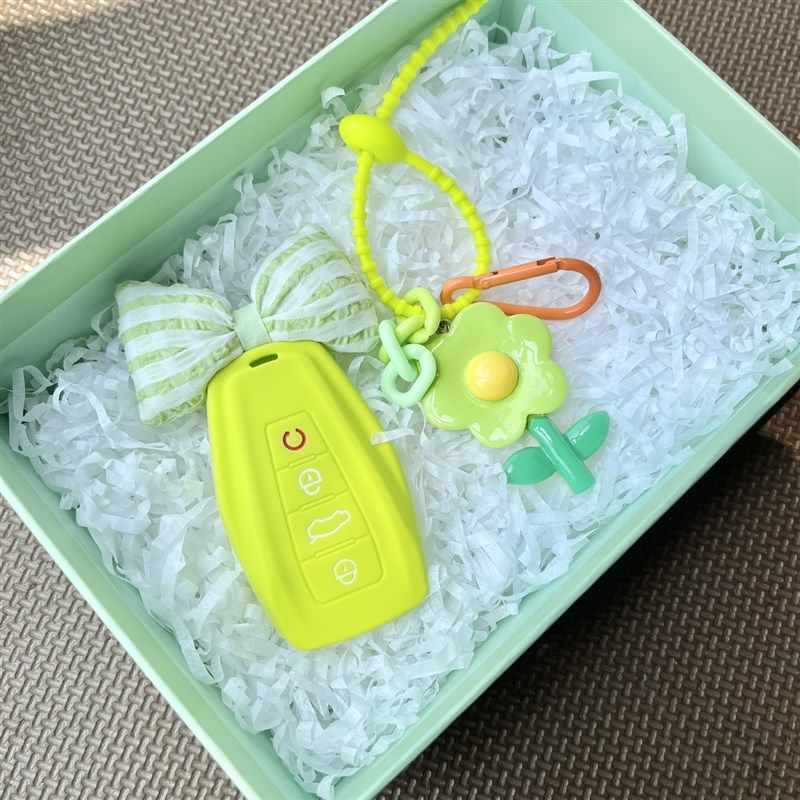 适用吉利汽车钥匙套可爱gl帝豪gsS1博越X3远景x6博瑞缤瑞蝴蝶结