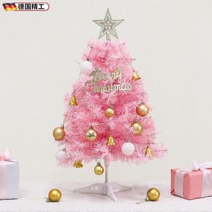 小圣诞树摆件装饰桌面圣诞节2025新款迷你圣诞树带灯装饰品星星顶