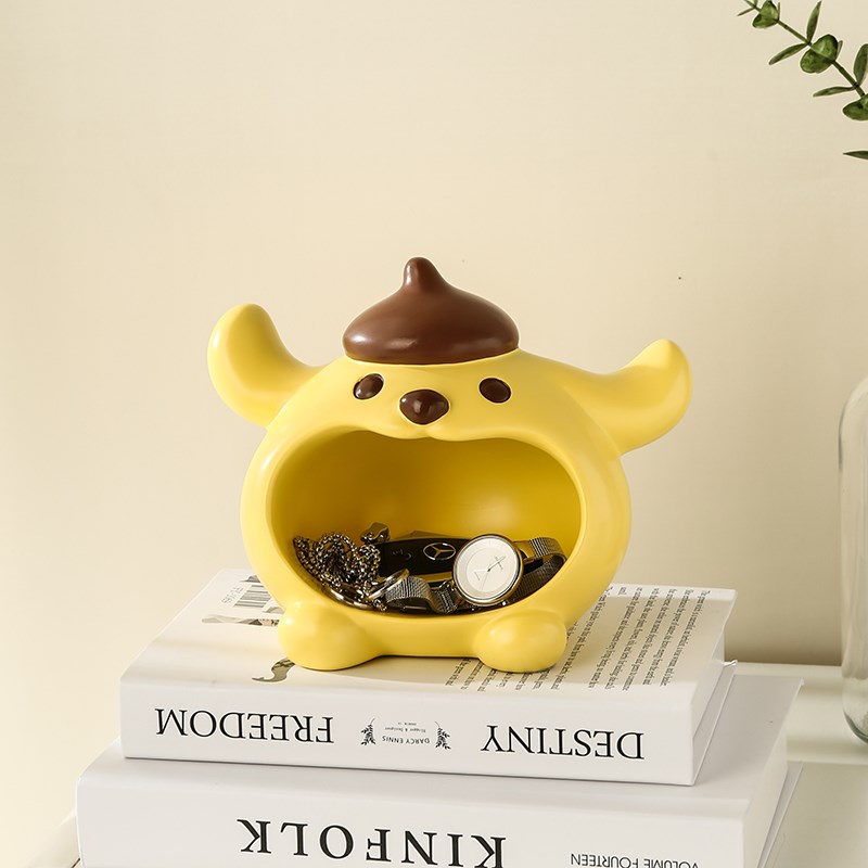 布丁狗入户钥匙收纳摆件创意可爱卡通玄关客厅茶几杂物整理储物盒