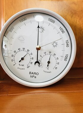 大气压计温度计湿度表三合一气象站家庭高精度气压表晴雨表玻璃镜