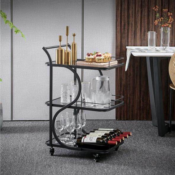 跨境热销推送餐车创意商酒用饭店店k推tv小车婚庆232154活手动茶